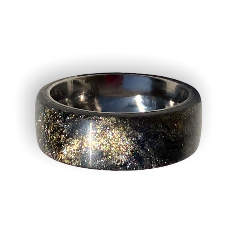 Black and tungsten men’s ring